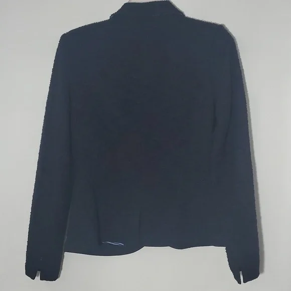 Anthropologie Cartonnier Blazer 4 Shoulder Pads Blue Black - Picture 2 of 12